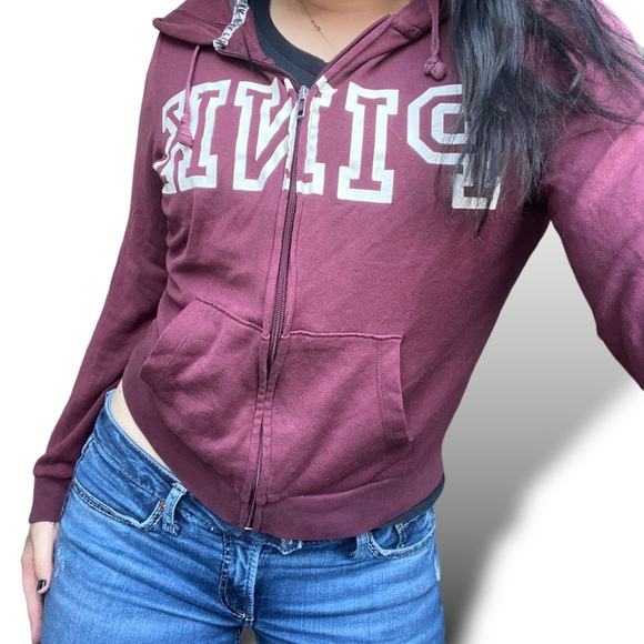 Victoria's Secret pink zip sweater - Picture 2 of 7